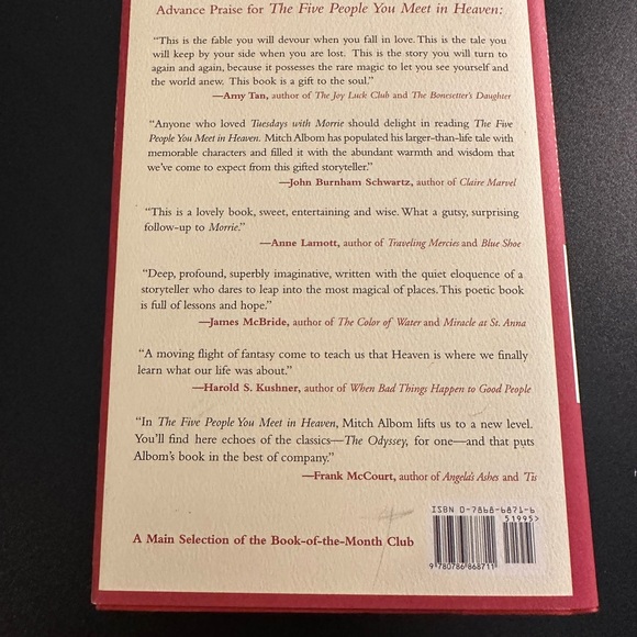 The Five People You Meet in Heaven by Mitch Albom (hardcover with sleeve) - Picture 2 of 2